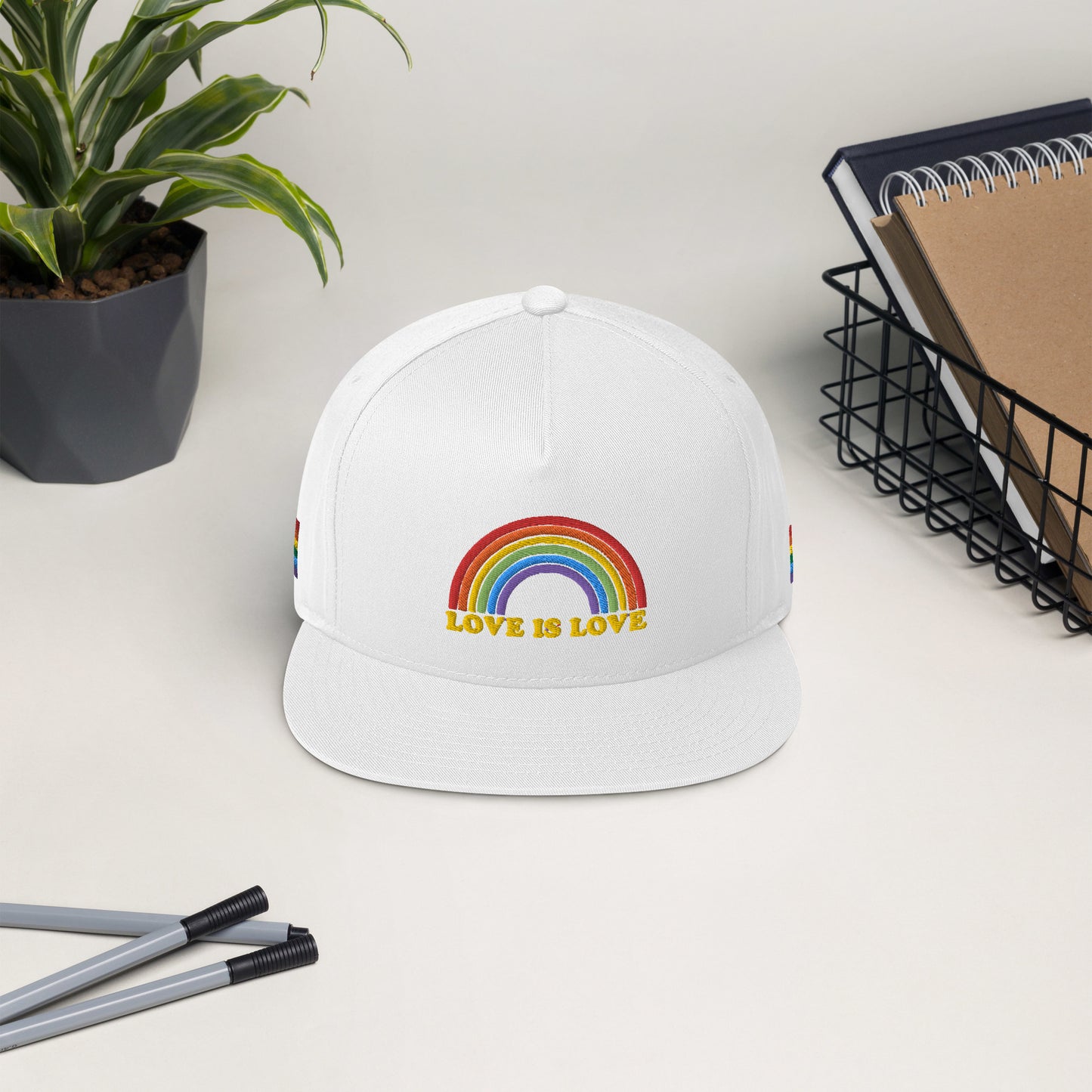 Pride Colors Flat Bill Cap