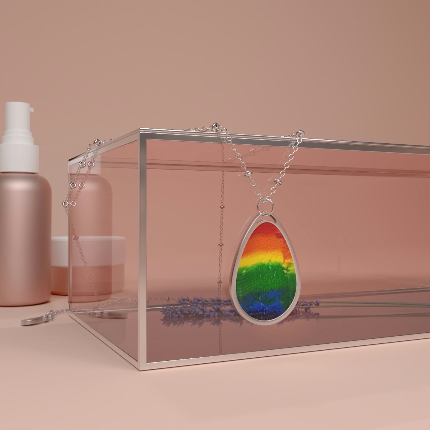 Pride Colors Oval Necklace